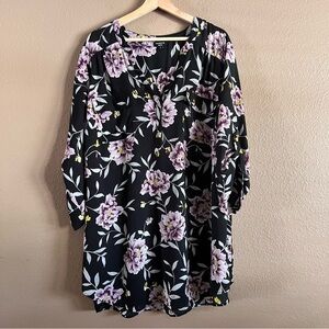 Torrid Harper Floral Georgette Pullover Tunic Size 4